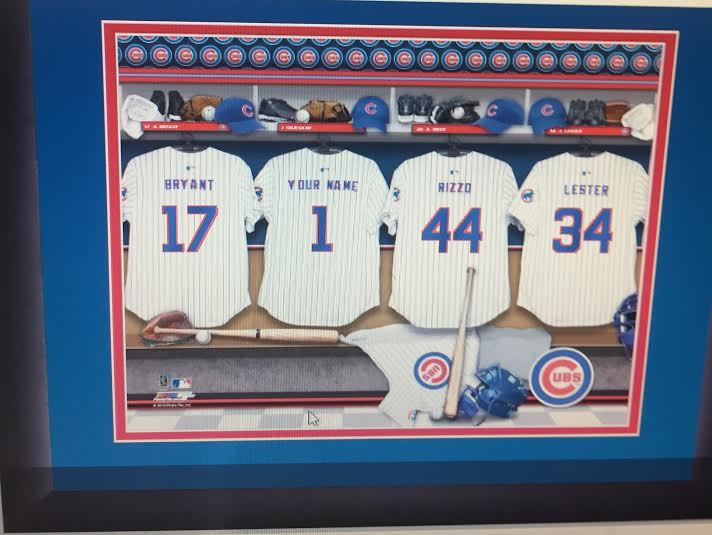 CHICAGO CUBS- Personalized Locker Room Photo–BESTSELLER! MORE MLB